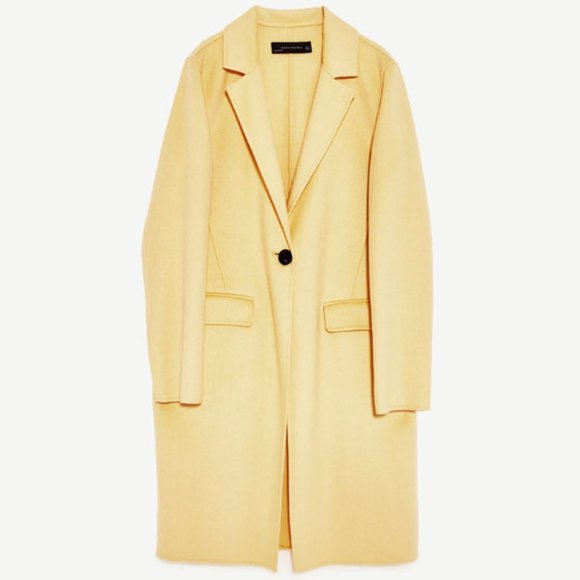 Zara Buttoned Wool Coat - Picture 10 of 10